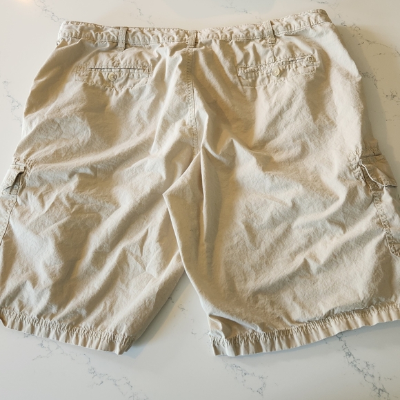 Joseph Abboud 46 Khaki Cargo Shorts 100% Cotton Light Weight - Picture 3 of 7